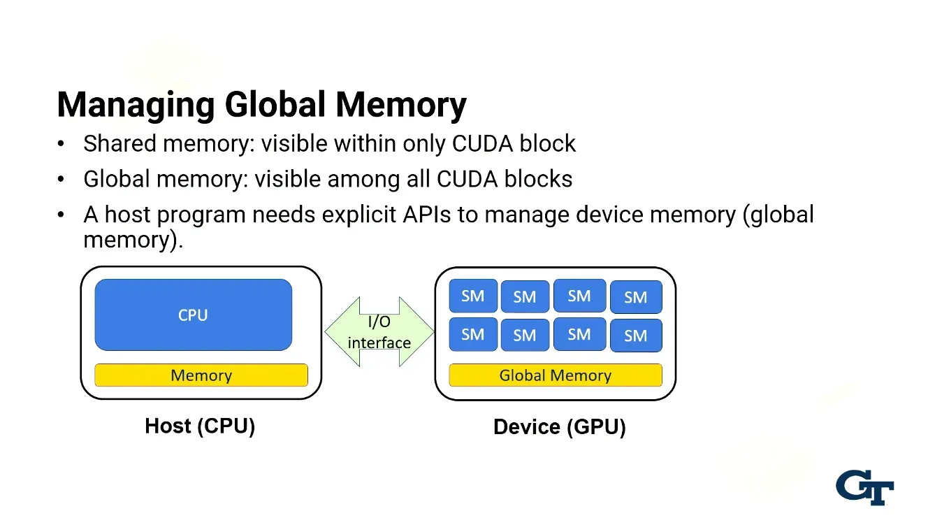 Copy memory to/from host/device