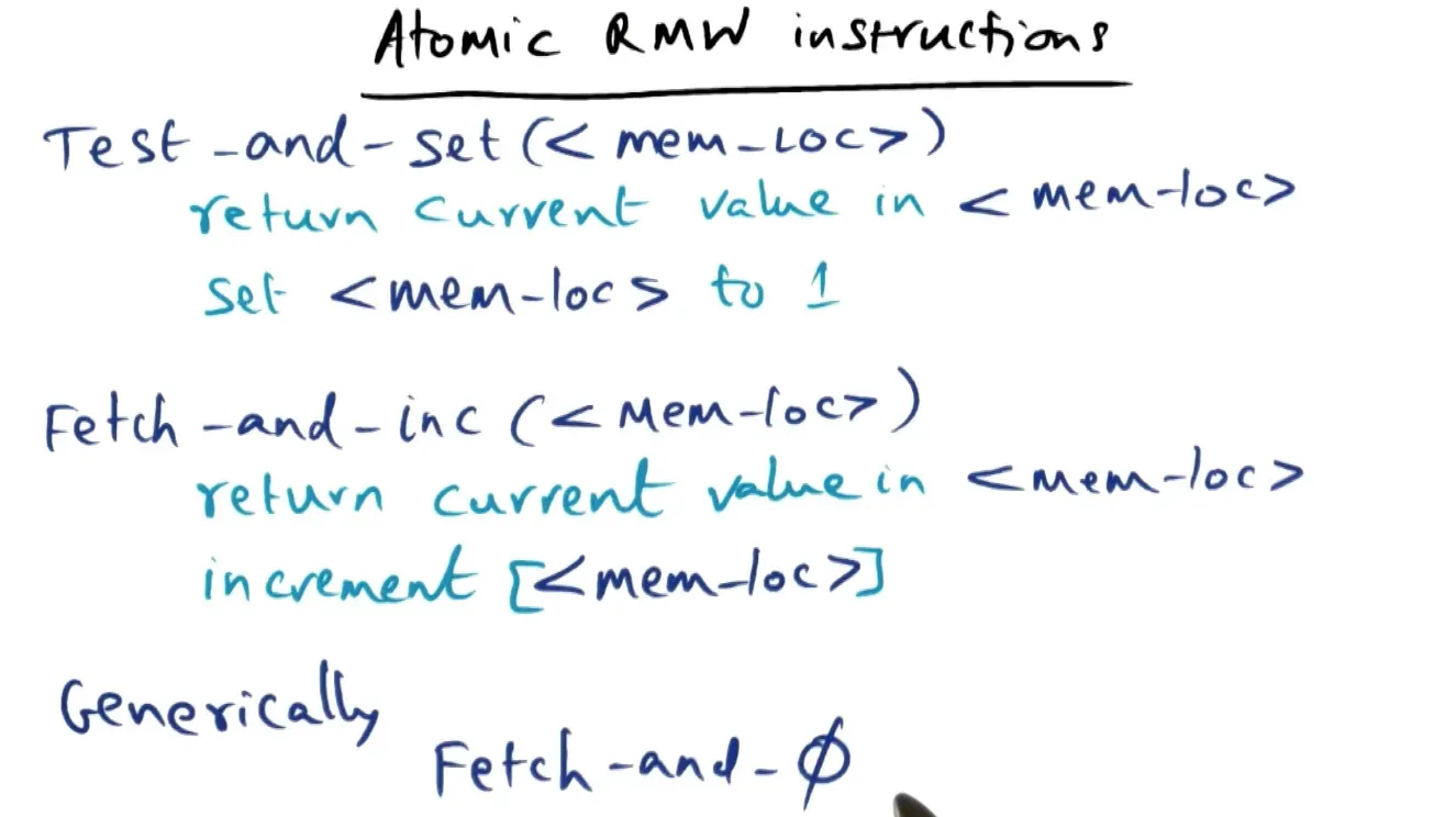 Need atomic operations to implement a lock specifically following the fetch and phi pattern